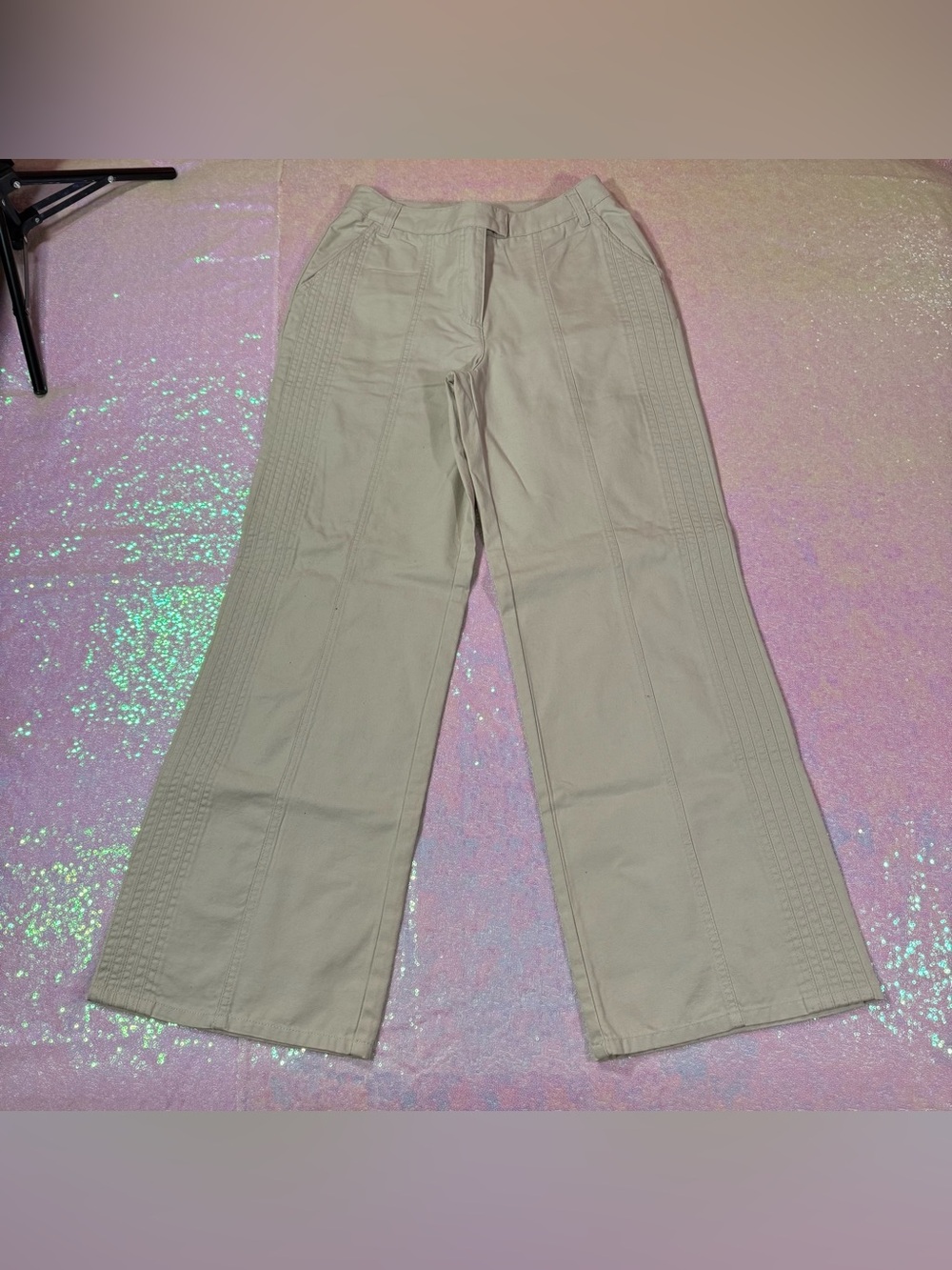Newport News Jeanology Wide Leg Khaki Pants (10) ★彡
